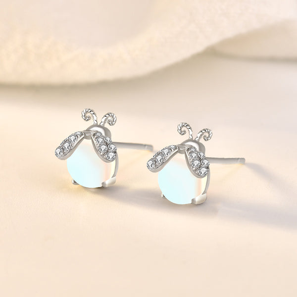 Firefly Moonstone Stud Earrings