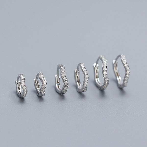 Wave Stackable Hoop Earrings