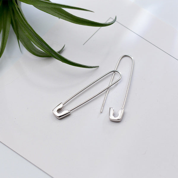 Safety Pin Hoop Earrings