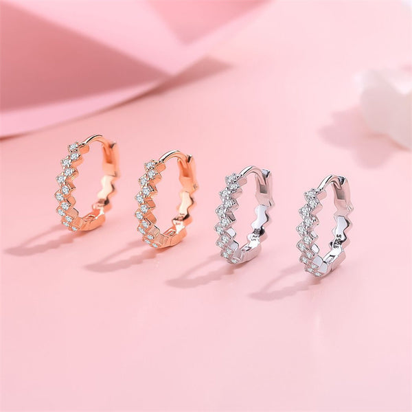 Dainty Wave Stcking Hoop Earrings