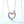 Color Gemstone Pave Heart Necklace