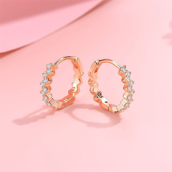 Dainty Wave Stcking Hoop Earrings