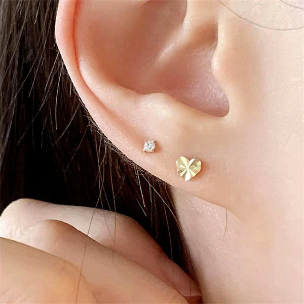 Dainty Mini Heart Stud Earrings