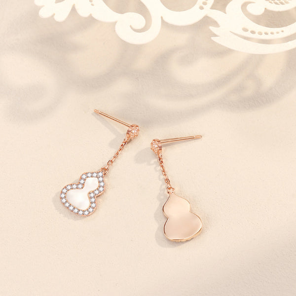 Dainty Gourd Drop Stud Earrings