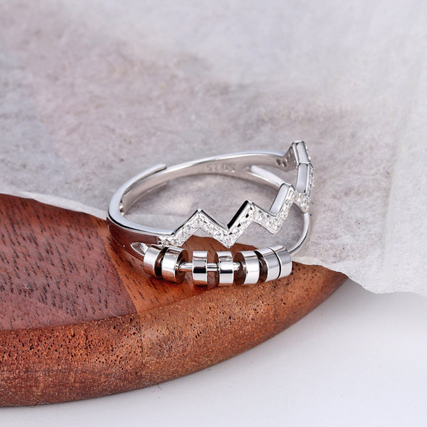 Heartbeat Anxiety Fidget Spinner Ring