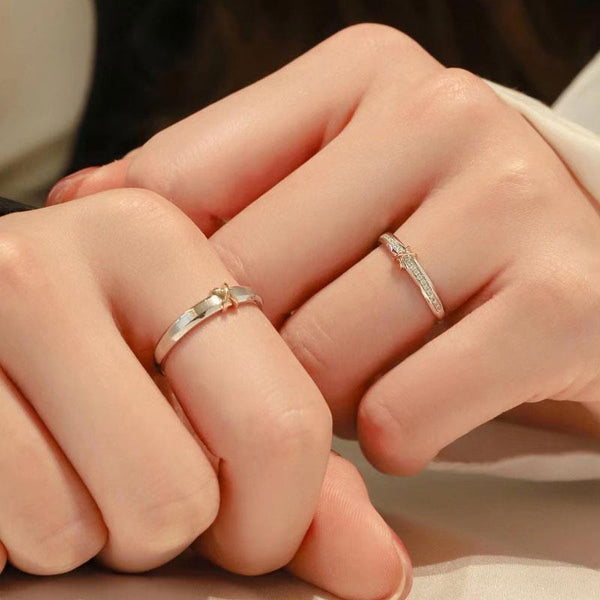 Letter X Couple Matching Ring