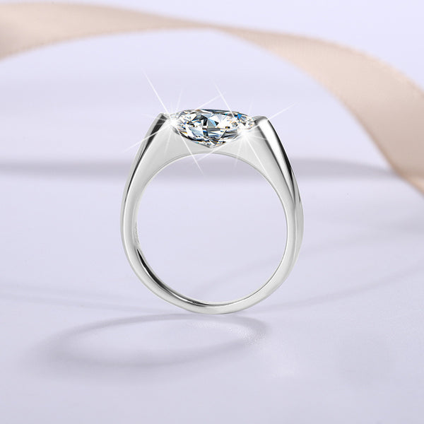 Marquise Moissanite Engagement Ring