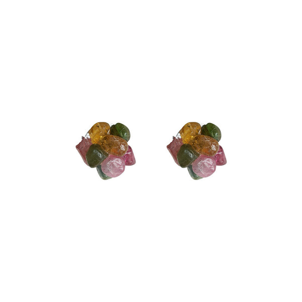 Natural Tourmaline Stud Earrings