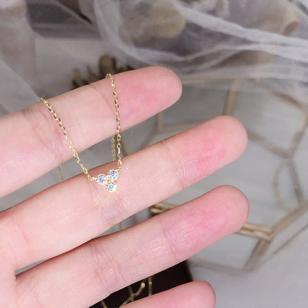 Gold Triangle Pendant Necklace