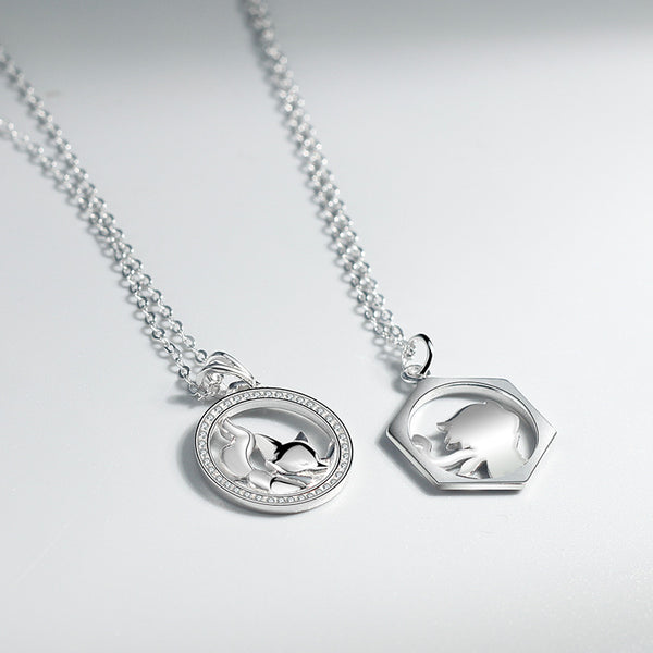 Little Prince Fox Couple Matching Necklace