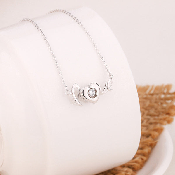 Silver Love Heart Necklace