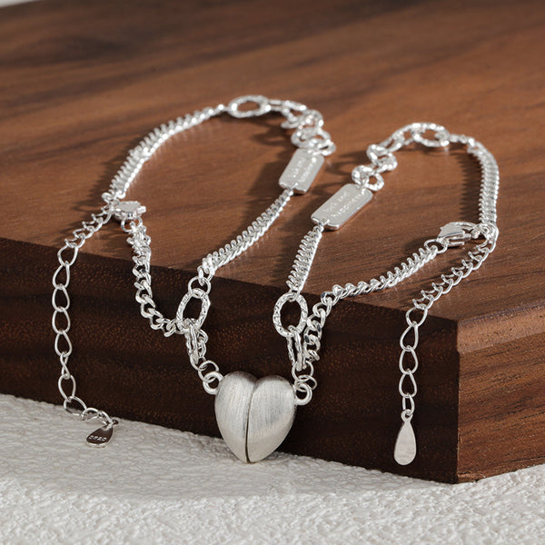 Magnetic Heart Couple Matching Bracelet