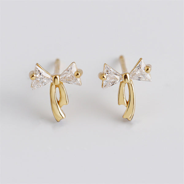 Dainty Bow Tie Stud Earrings