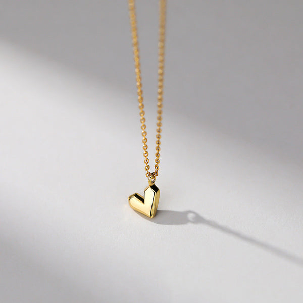 Dainty Heart Charm Pendant Necklace