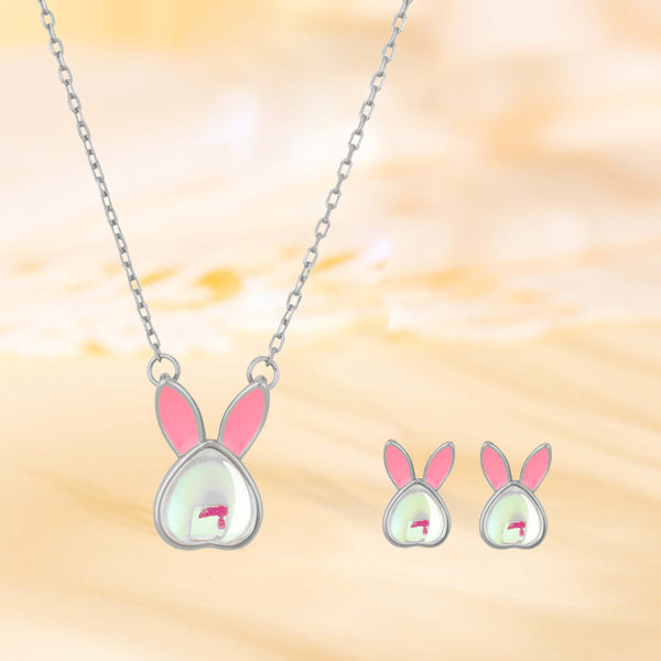 Cute Bunny Moonstone Necklace