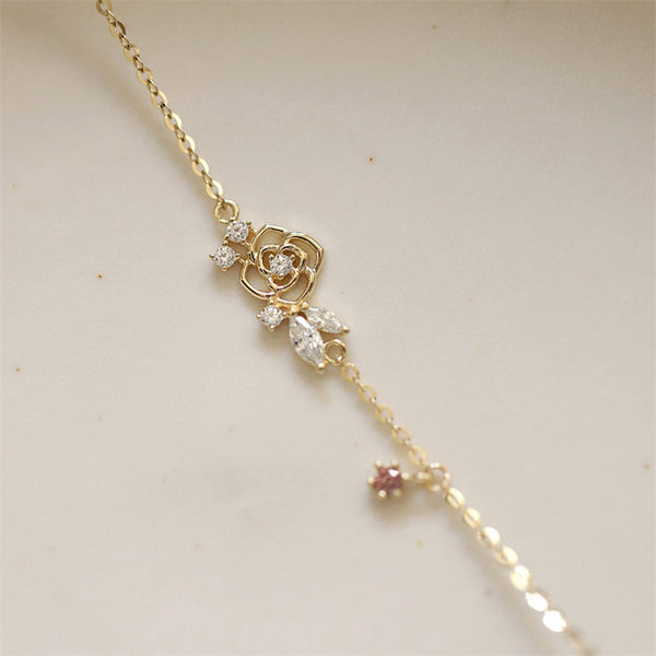 Gold Rose Flower Bracelet