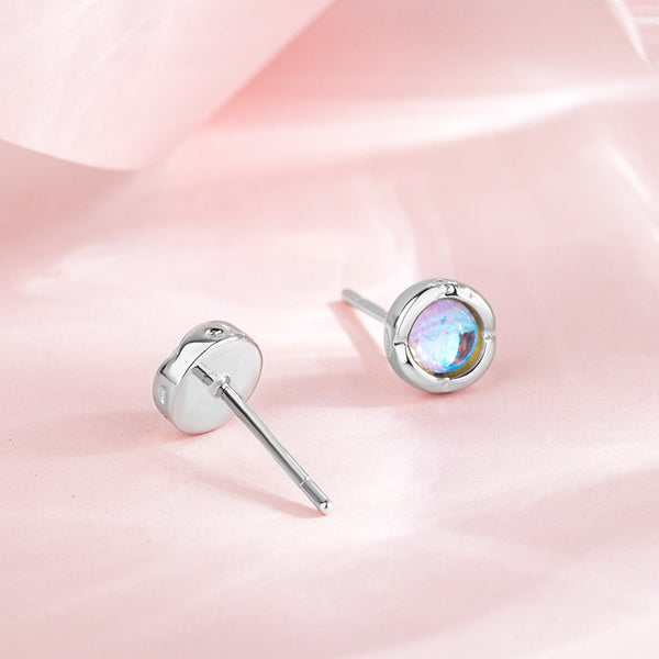 Mini Moonstone Stud Earrings