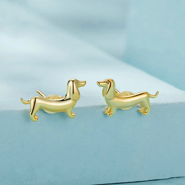 Dachshund Dog Stud Earrings