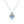 Aquamarine Heart Wedding Pendant Necklace