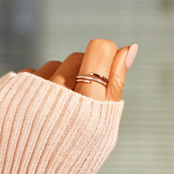 Three Row Stacking Band Ring