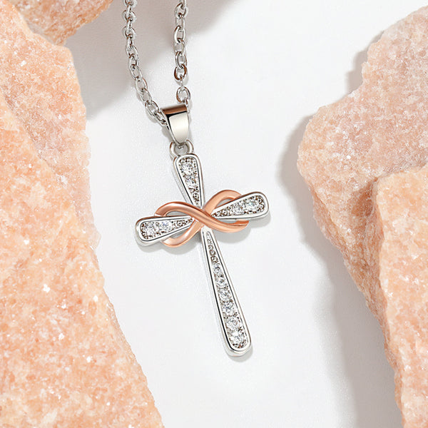 Mobius Cross Pendant Necklace