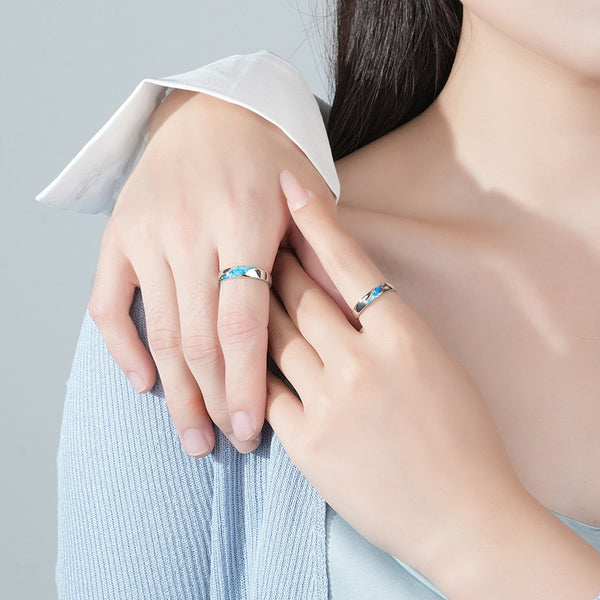 Starry Sky Couple Ring