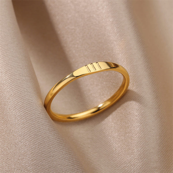 Gold Lucky Numbers Ring