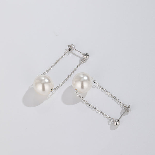 Dainty Pearl Dangle Drop Earrings