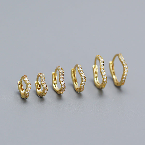 Wave Stackable Hoop Earrings