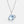 Blue Topaz Planet Pendant Necklace