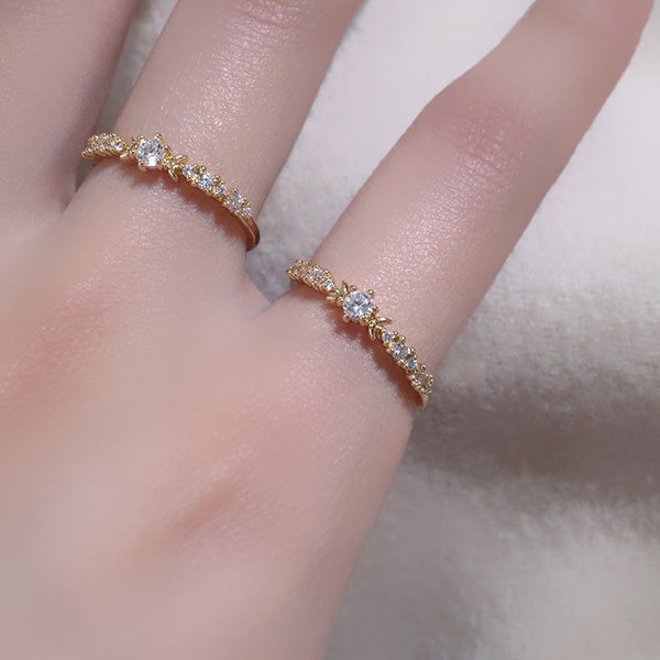 Gold Star Moon Stacking Ring