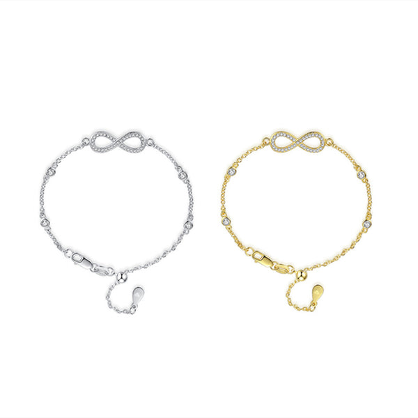 Dainty Infinity Mobius Charm Bracelet