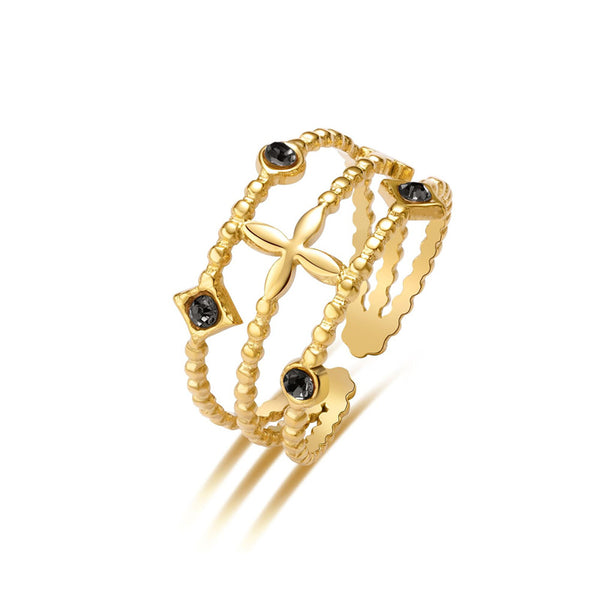 Gold Triple Layered Ring