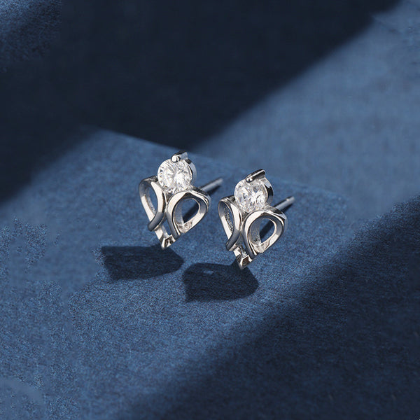 Dainty Heart Stud Earrings