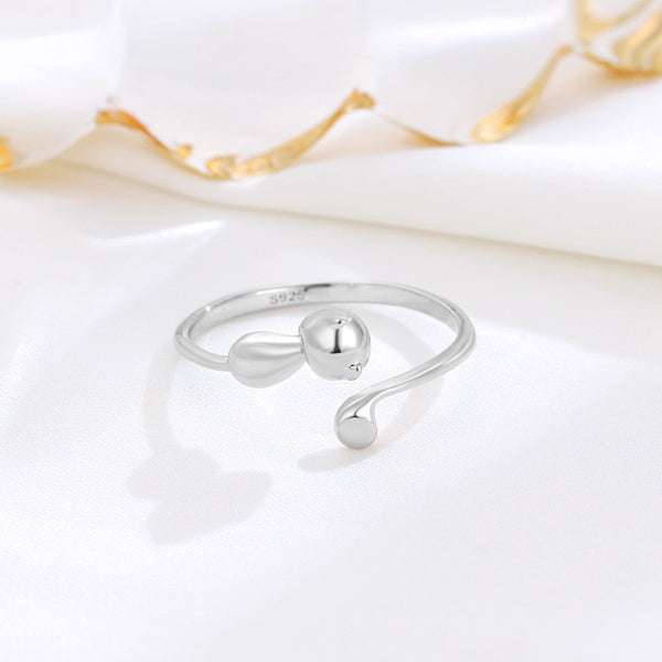 Cute Cat Open Stacking Ring