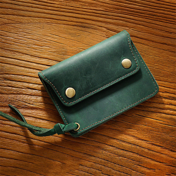 Vintage Leather Card Holder Coin Wallet