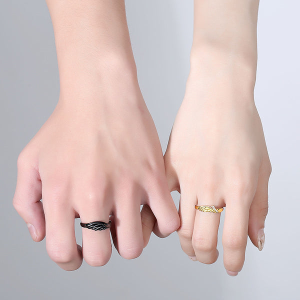 Angel Devil Wing Couple Matching Ring