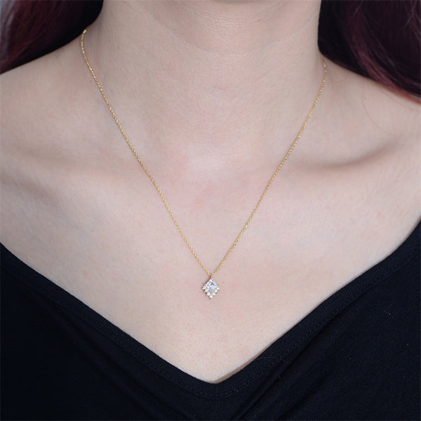 Dainty Lozenge Pendant Necklace