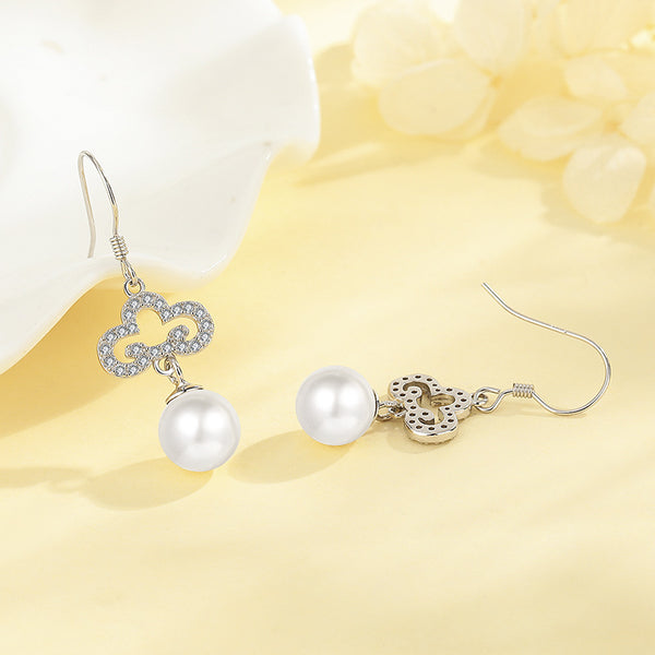 Cloud Pearl Hook Earrings