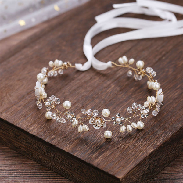 Pearl Flower Bridal Wedding Headband