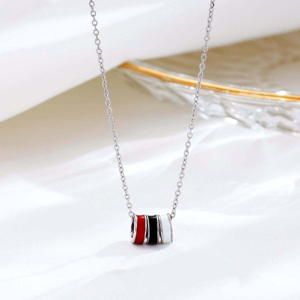 Classic Tricolor Ring Necklace