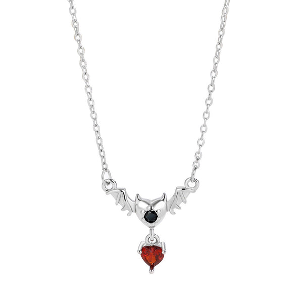 Devil Wing Heart Necklace