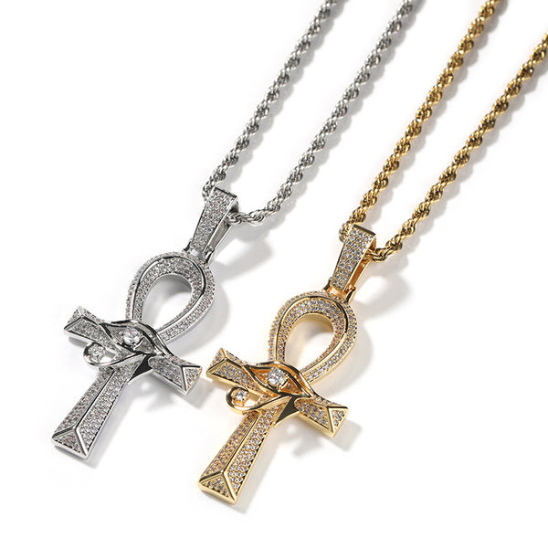 Eye of Horus Ankh Cross Necklace