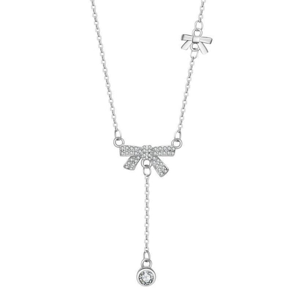 Bow Tie Bowknot Charm Wedding Necklace