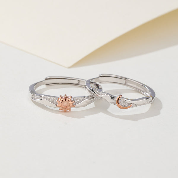 Sun Moon Couple Matching Ring