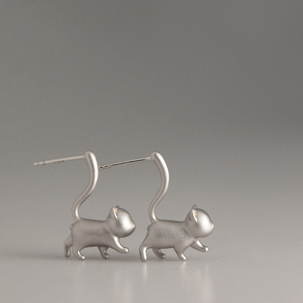 Cute Cat Stud Earrings