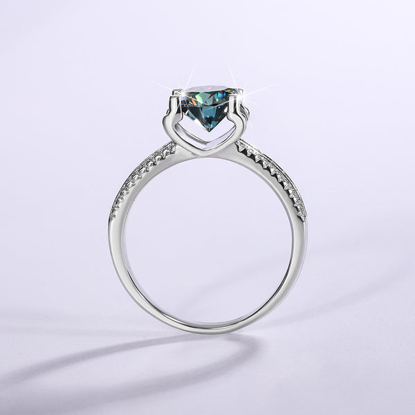 Four-Prong Moissanite Wedding Ring