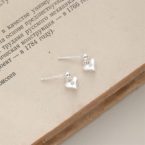 Dainty Heart Drop Earrings