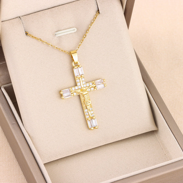 Bohemian Cross Pendant Necklace