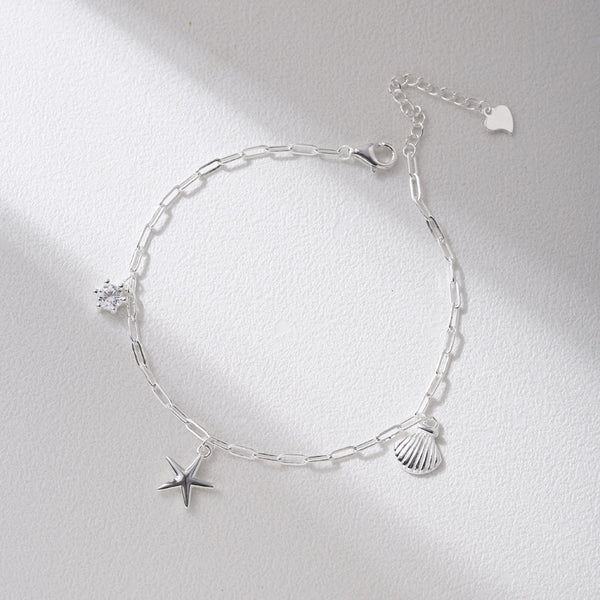 Seashell Starfish Charm Bracelet